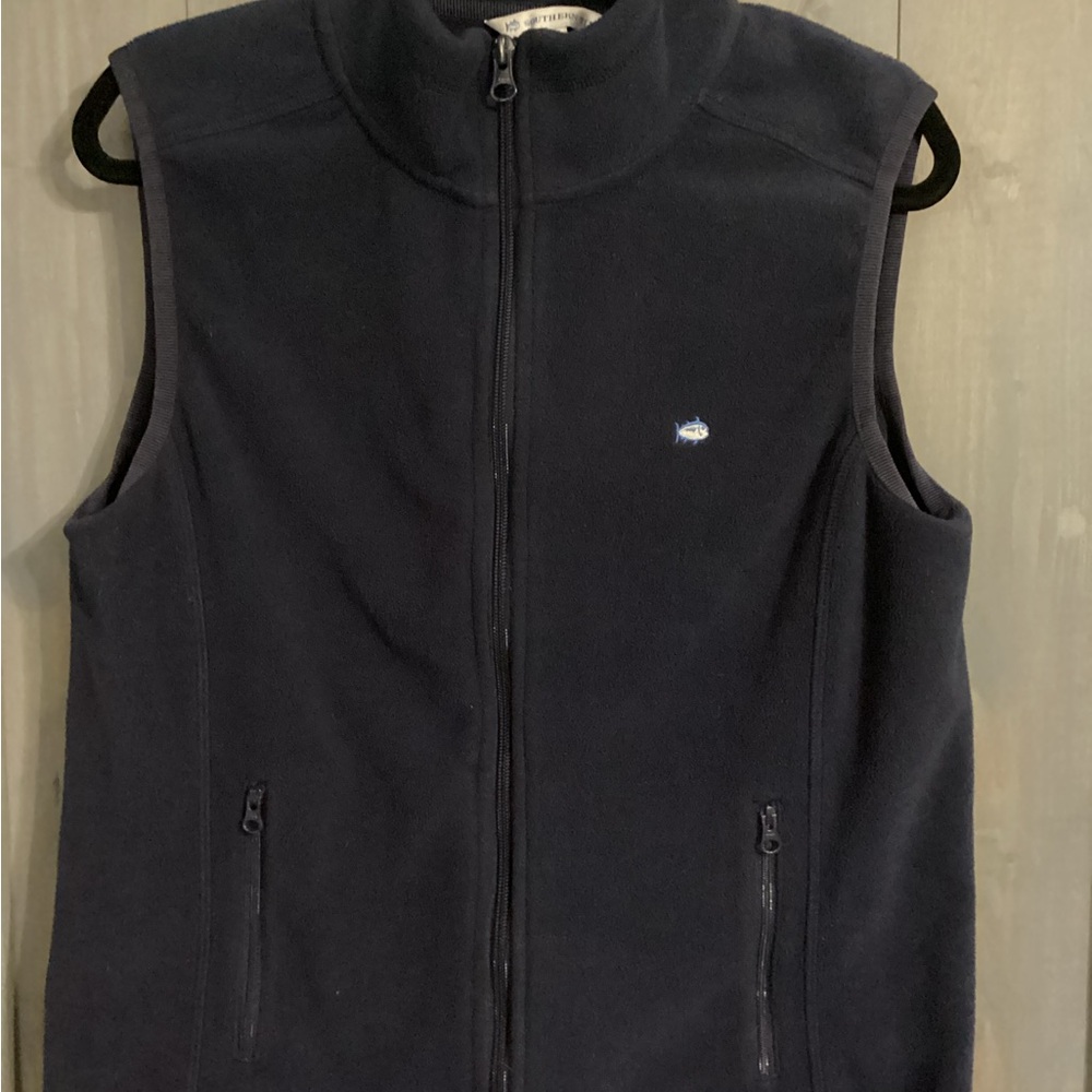 Southern Tide Dark Blue Fleece Vest